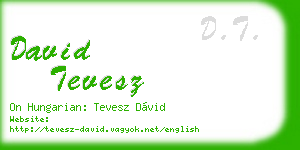 david tevesz business card
