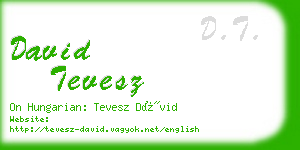 david tevesz business card